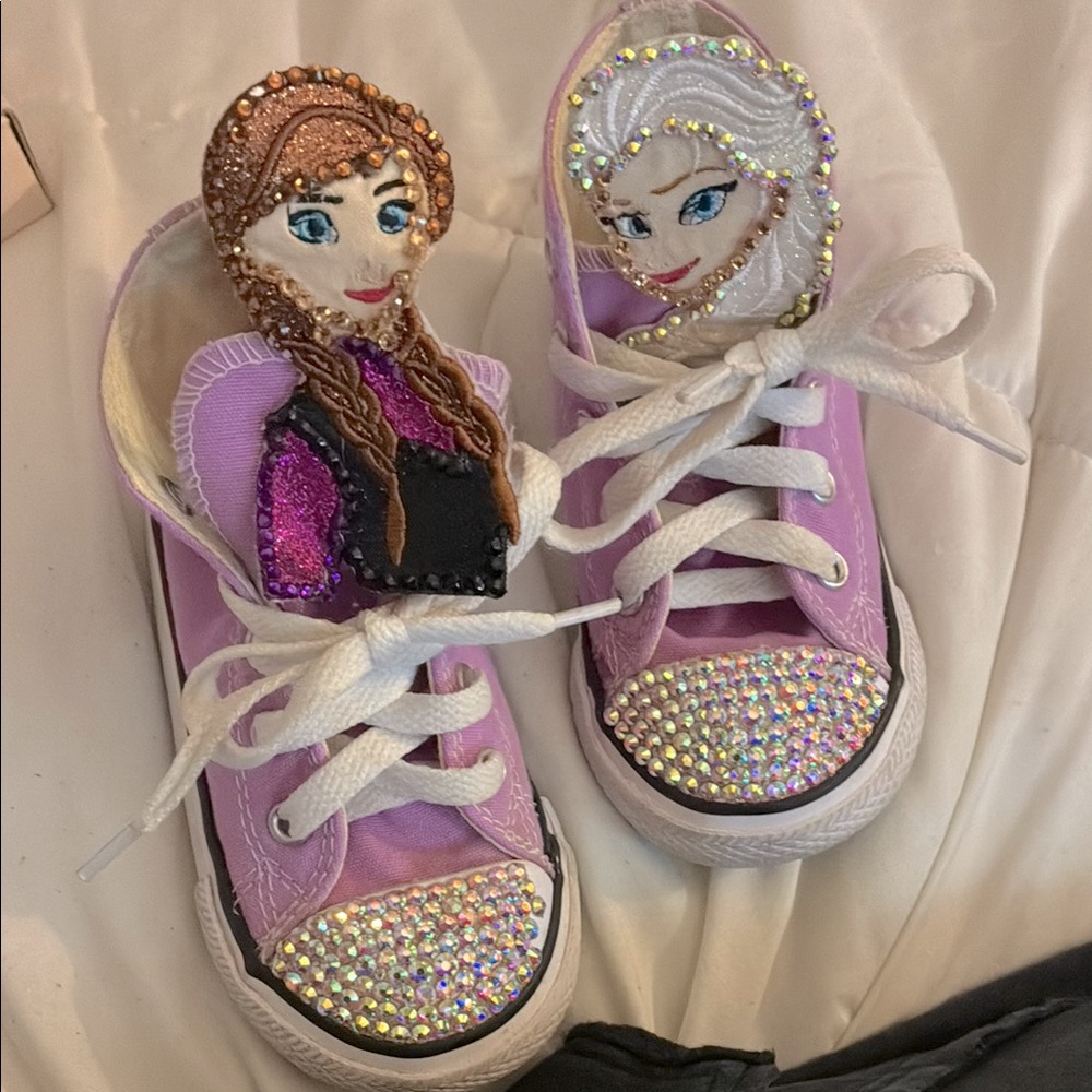 Converse Pink Glitter Sneakers